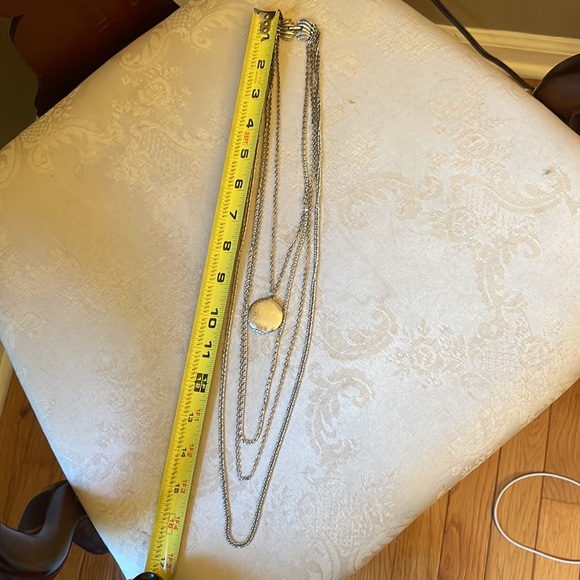 Stunning 1960s silver tone multi-length locket necklace - Picture 6 of 12